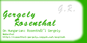 gergely rosenthal business card